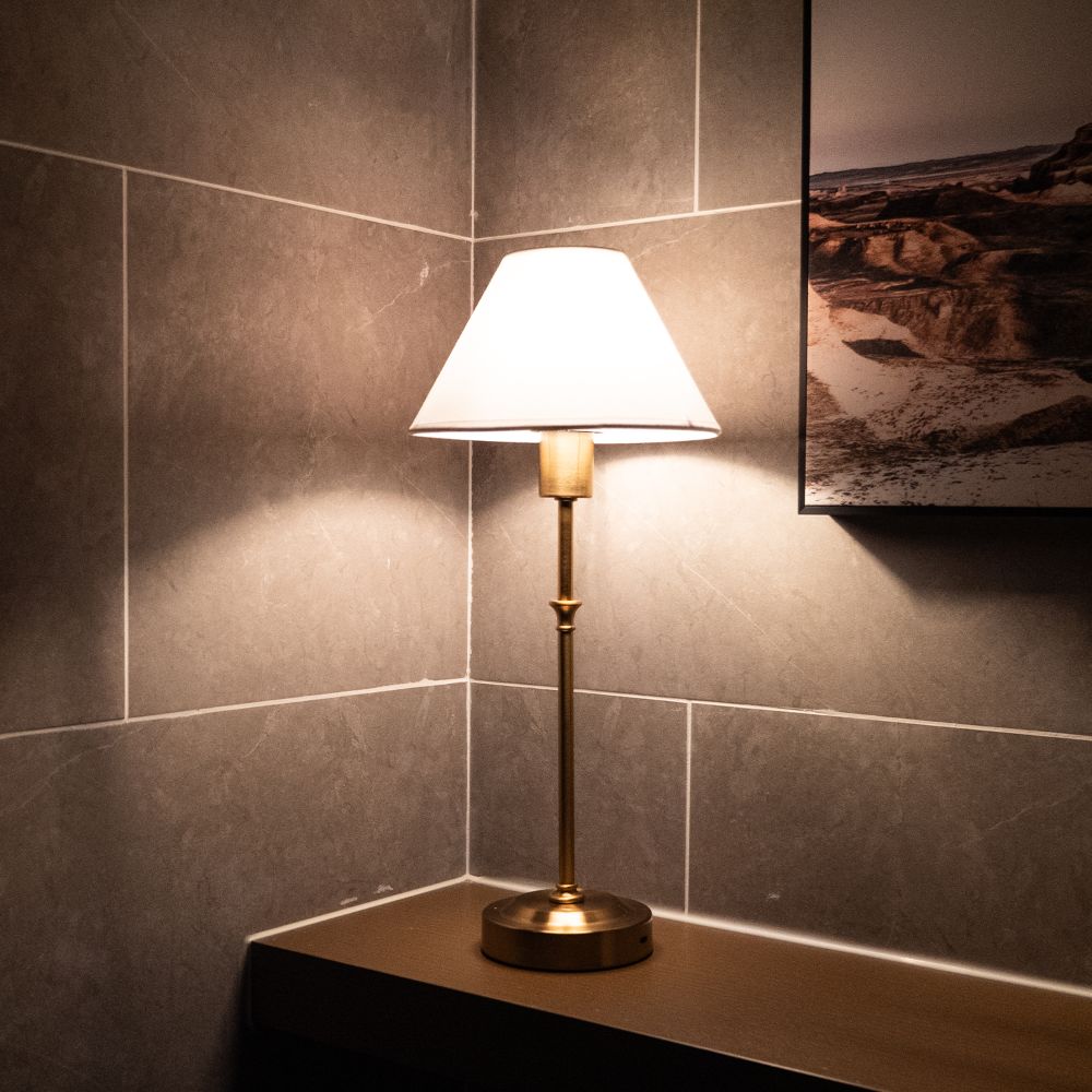 Lumorio Mira Glow™ – Draadloze Stoffen Tafellamp