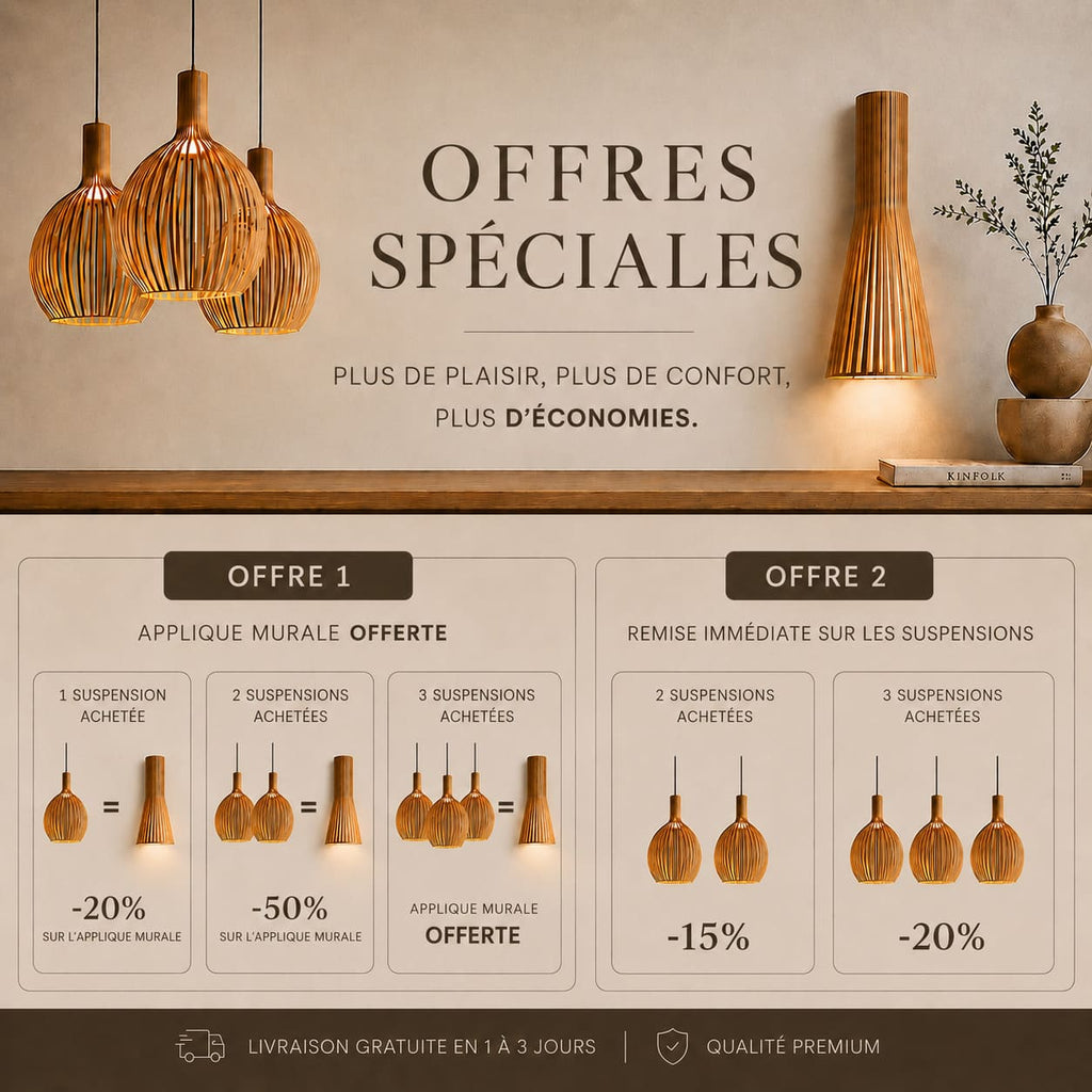Bali™ - Scandinavische Houten Hanglamp