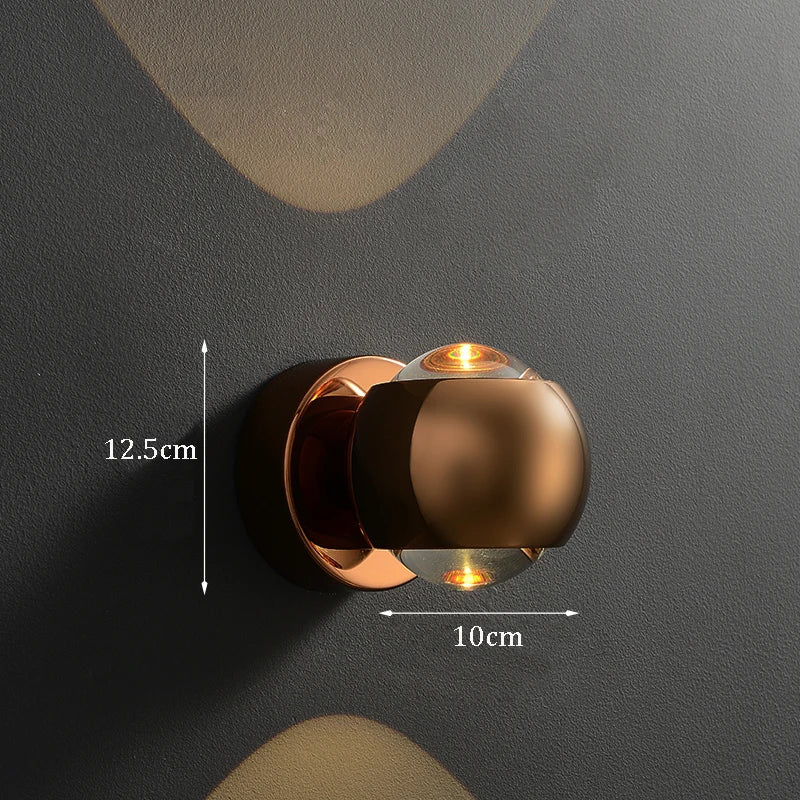 lumorio™ Moderne Messing LED Wandlamp