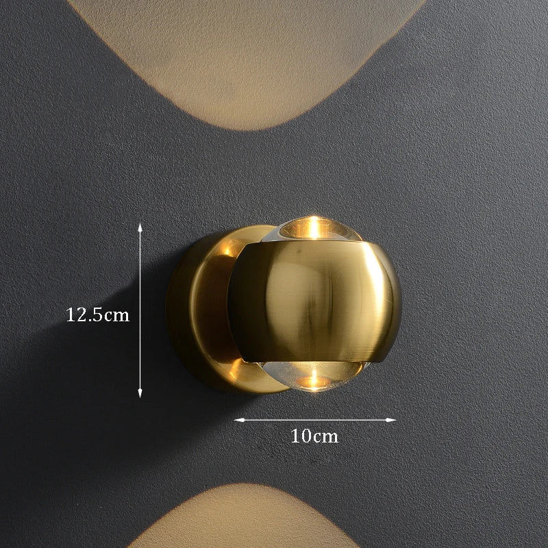 lumorio™ Moderne Messing LED Wandlamp