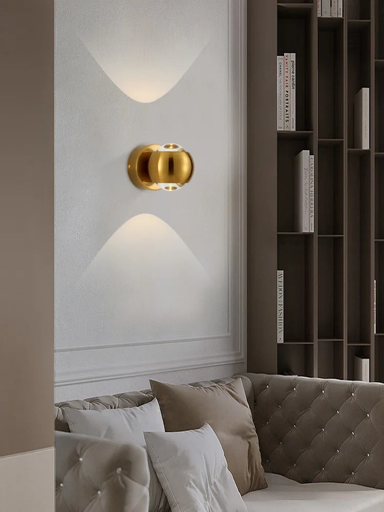 lumorio™ Moderne Messing LED Wandlamp